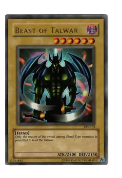 Yugioh- 1X Beast of Talwar - Ultra Rare - Unlimited - PSV-103 - Light Play - Image 1