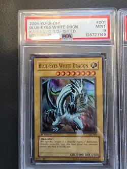 Yu-Gi-Oh Blue-Eyes White Dragon SKE-001 Super Rare 1st Edition X3 - Image 3