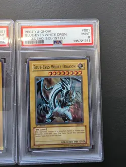 Yu-Gi-Oh Blue-Eyes White Dragon SKE-001 Super Rare 1st Edition X3 - Image 5