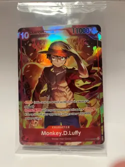 One Piece TCG Monkey D Luffy ST10-006 SR Treasure Booster Set Promo SEALED - Image 1
