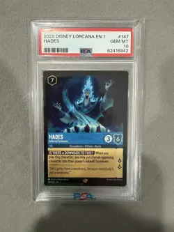 Hades Infernal Schemer 151/204 Legendary Disney Lorcana Fabled GEM MINT PSA 10 - Image 1