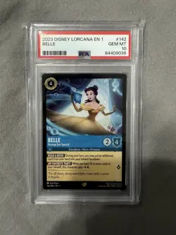 Disney Lorcana The First Chapter Belle - Strange but Special #142 PSA 10 - Image 1