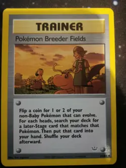 Pokemon Breeder Fields Pokemon Card 62/64 Neo Revelation non-holo - Image 1