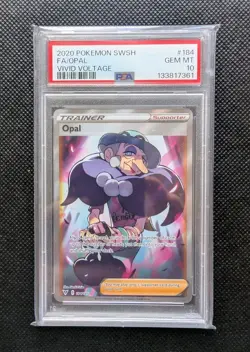 Opal 184/185 Full Art Trainer - Vivid Voltage Pokemon Card - PSA 10 - GEM MINT - Image 1