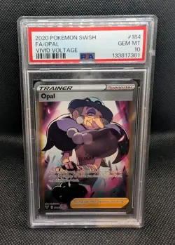 Opal 184/185 Full Art Trainer - Vivid Voltage Pokemon Card - PSA 10 - GEM MINT - Image 3