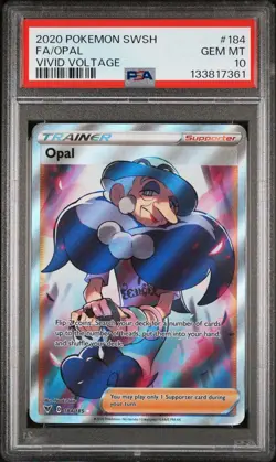 Opal 184/185 Full Art Trainer - Vivid Voltage Pokemon Card - PSA 10 - GEM MINT - Image 5