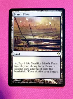 Marsh Flats Magic: The Gathering Zendikar Rising Land Card Lp Condition 🔥 - Image 1