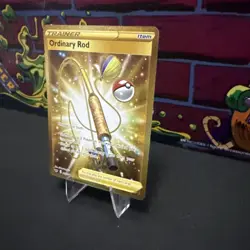 Pokemon Card Ordinary Rod (Secret) Secret Rare SWSH01: Sword & Shield - Image 3