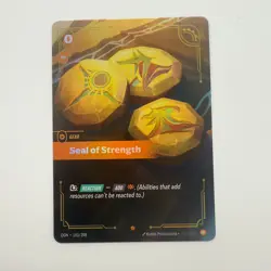 Seal of Strength Origins OGN 163/298 Epic NM Foil League of Legends Card - Image 1