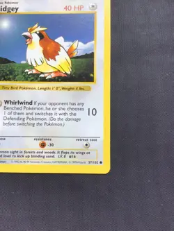 Pokemon Cards: Base Set 1st Edition Common: Pidgey 57/102 - Image 4