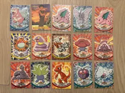 Bundle Topps Pokemon Cards - 15 cards including 4 holos textured holos EXCELLENT - Image 1