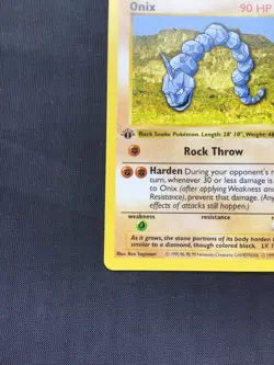 Pokemon Cards: Base Set 1st Edition Common: Onix 56/102 - Image 5