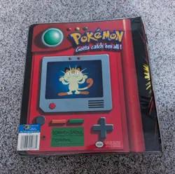 Vintage Pokemon Card Binder Thunder Wave Electric Pikachu Nintendo 1998 Pokedex - Image 2
