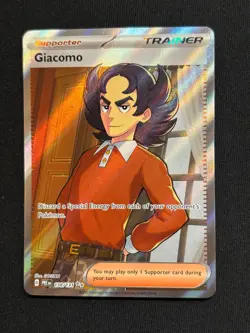 Pokemon TCG Giacomo Prismatic Evolutions Ultra Rare Card 138/131 - Image 1