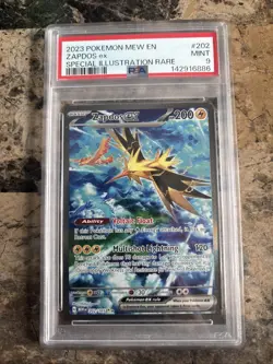 ⭐ PSA 9 MINT ⭐ Pokemon Scarlet & Violet Card 151 MEW EN #202/165 Zapdos EX - Image 1