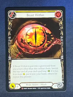 FAB CRU007 Beast Within Brute Action Majestic Flesh and Blood TCG - Image 1