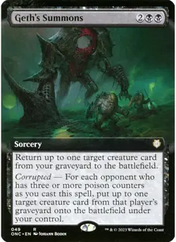 Geth's Summons (Extended Art) 49 MTG NM - onc - Image 1