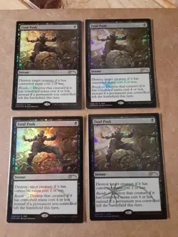 MTG Fatal Push FNM Promo 4X - FOIL PROMO 2017 - NM - Image 1
