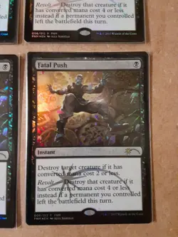 MTG Fatal Push FNM Promo 4X - FOIL PROMO 2017 - NM - Image 2