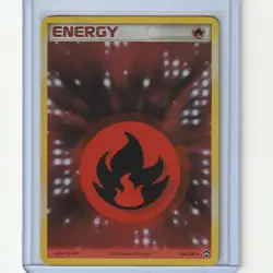 Pokemon Fire Energy Card Powers Keepers 2007 Holo Rare Card 104/108 - Image 1