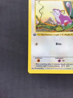 Pokemon Cards: Base Set 1st Edition Common: Rattata 61/102 - Image 5