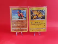 Galarian Zapdos 082/203 & Zapdos 24/68 Holo Rare English Cards - Lightly Played - Image 1