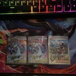 Pokemon TCG 3-Card Foil Lot - Mega Charizard EX & Dawn Trainer - English - Image 1