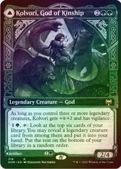 1 x Kolvori, God of Kinship - Foil - Showcase - KHM - LP - Magic The Gathering - Image 1