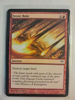 4x STONE RAIN Champions of Kamigawa (191/306) LP/NM MTG MAGIC PLAYSET OF 4 - Image 1