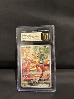 CGC Pristine 10 Eevee Twilight Masquerade 188/167 Illustration Pokemon Card - Image 1