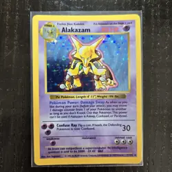 Pokemon TCG Vintage Card Shadowless Alakazam Holo Base Set 1/102 NM - LP!! - Image 4