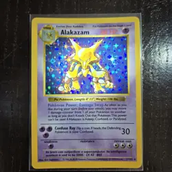 Pokemon TCG Vintage Card Shadowless Alakazam Holo Base Set 1/102 NM - LP!! - Image 5