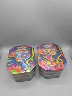 X2 Pokemon TCG - Mega Charizard ex Tins X + Y Ascended Heroes Brand New & Sealed - Image 1