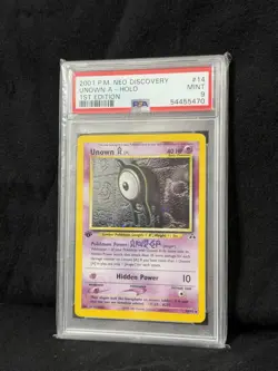 Unknown A Pokemon 1 Edition P.M. Neo Discovery 2001 MINT #14 PSA 9 English - Image 2