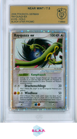 RAYQUAZA EX POKEMON 39 2006 BLACK STAR PROMO HOLOFOIL DEUTSCH GSG 7,5 - Image 1
