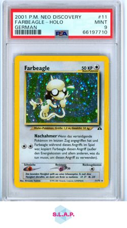 FARBEAGLE POKEMON 11 2001 NEO DISCOVERY HOLO DEUTSCH PSA 9 - Image 1