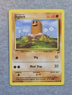 Pokemon TCG Diglett Base Set 2 71/130 Regular Unlimited Common - Image 1