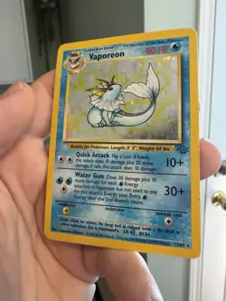 Vaporeon 12/64 - Pokemon TCG Jungle Vintage WOTC Holo Rare - HP - Image 4