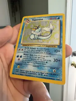 Vaporeon 12/64 - Pokemon TCG Jungle Vintage WOTC Holo Rare - HP - Image 5