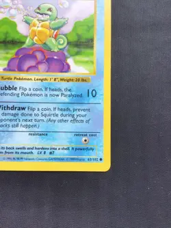 Pokemon Cards: Base Set 1st Edition Common: Squirtle 63/102 - Image 4