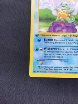 Pokemon Cards: Base Set 1st Edition Common: Squirtle 63/102 - Image 5