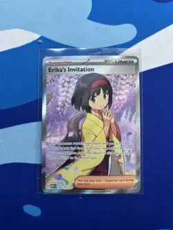 Pokemon TCG Scarlet & Violet Trainer Supporter Erika's Invitation 196/165 - Image 1