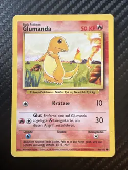 Pokemon Charmander 46/102 Base Set Glumanda Pokemon Card - Image 1