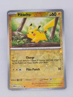Pokemon Pikachu 025/165 Near Mint Cosmos Holo Costco Exclusive Promo MEW EN NM 3 - Image 1