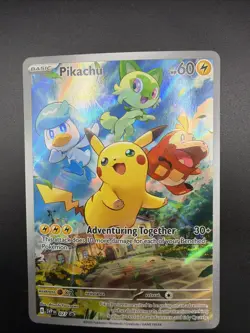 Pokemon SVP EN-SV Black Star Promo Pikachu #27 Paldea Evolved NM - Image 1