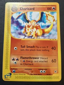 Pokemon 2002 Expedition CHARIZARD FOR POSITION ONLY Non Holo (39/165) Test Card - Image 1