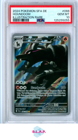 HOUNDOOM 2024 POKEMON 66 ILLUSTRATION RARE NEBEL DER SAGEN - DEUTSCH PSA 10 - Image 1