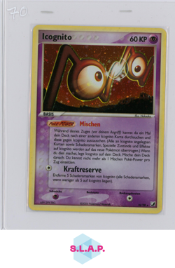 ICOGNITO POKEMON N/28 EX UNSEEN FORC3S HOLO RARE GERMAN 2005 - Image 1