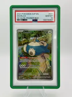 2023 POKEMON SVP EN-SV BLACK STAR PROMO 151 ELITE TRAINER BOX SNORLAX PSA 10 - Image 1
