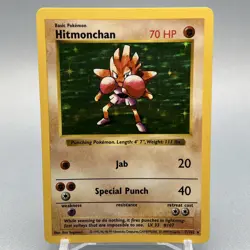 Hitmonchan 7/102 - Base Set (Shadowless) - Holo Rare - Pokemon TCG - Image 2